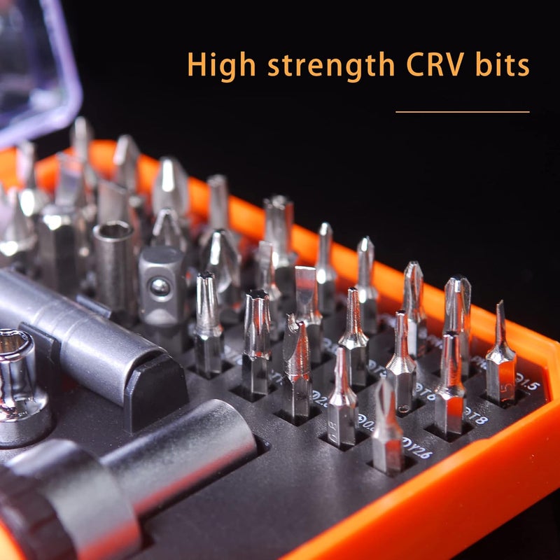 TOOLMAK Ratcheting Screwdriver Set Screwdriver 42 in 1 Ratchet Wrench Set, With Rotatable Ratchet Handles ＆ Storage Case, Household Repair Tool Kits for Bike - Image 5